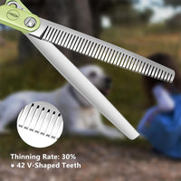 Curved Dog Grooming Scissors, Trimming Face and Paws. - Blending (Super Lightweight) / 6.5" - image 3