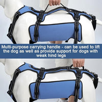 Coodeo Dog Lift Harness, Full Body Support & Recovery Sling, Pet Rehabilitation Lifts Vest for Old Dog with Arthritis Walk(Bule,L)