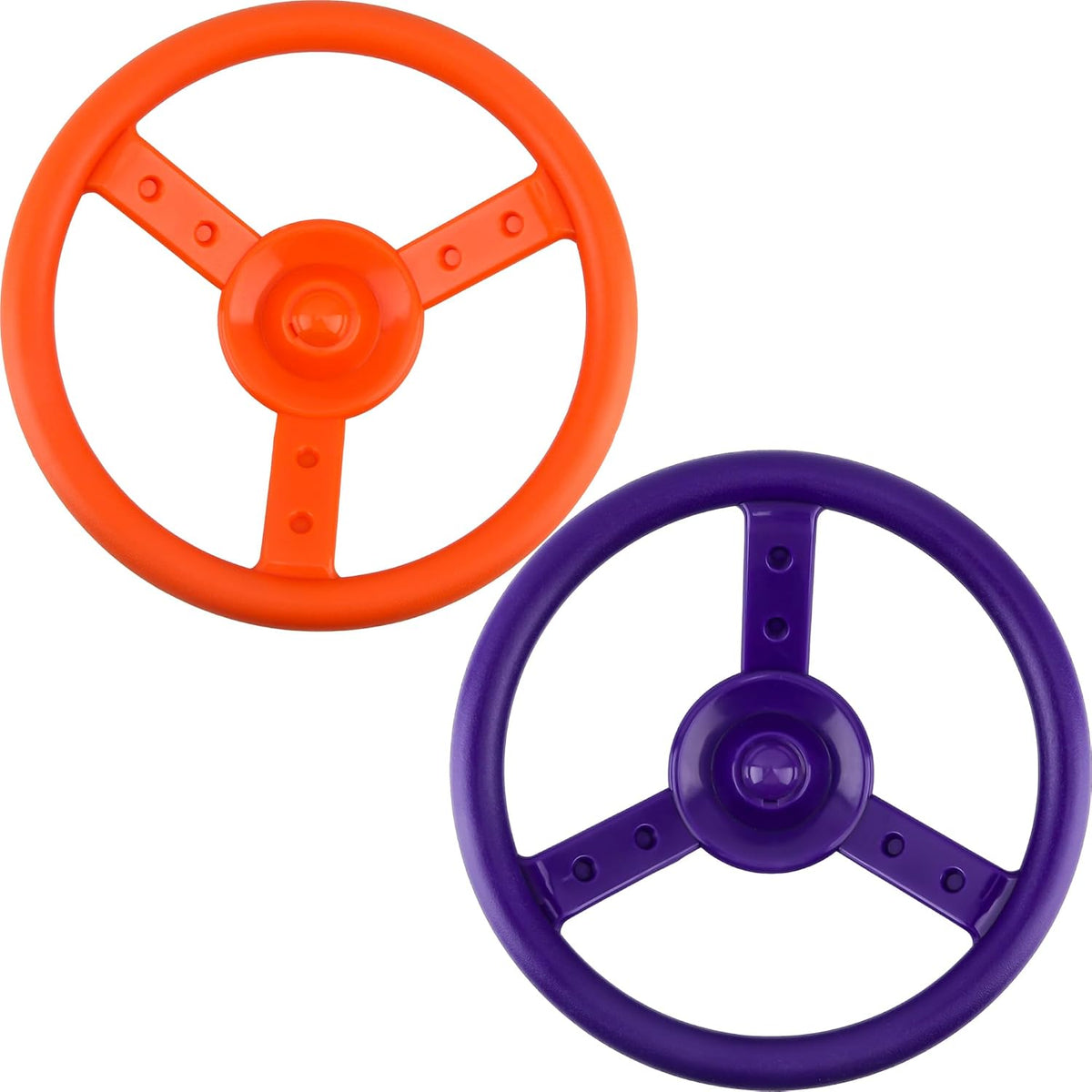 Haconba plastic pirate ship steering wheels for playsets in blue and red with mounting hardware - view 7