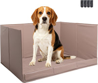 Dog Litter Box with High Walls - Warm gray / M-36''Lx23.6''Wx16''H