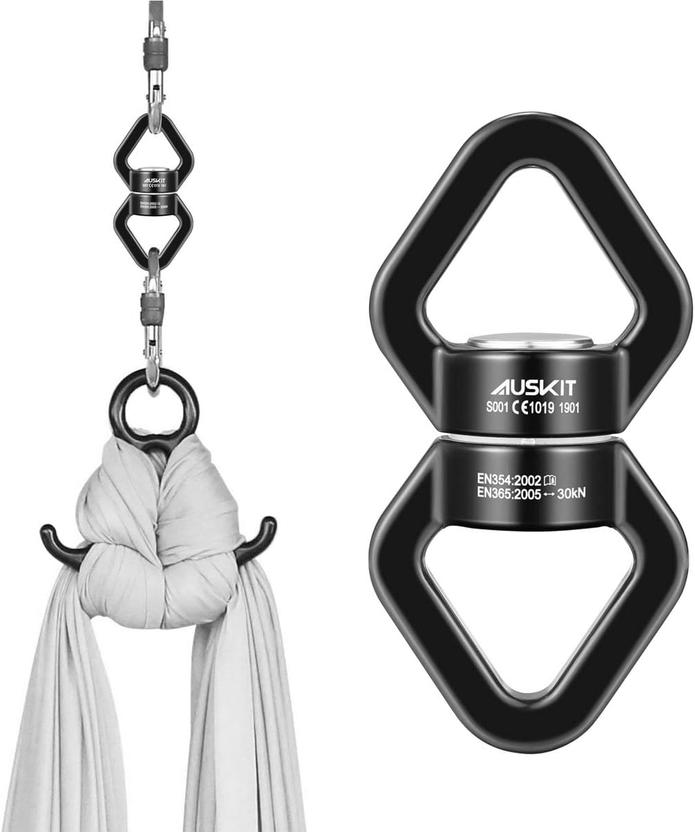 Black Swing Swivel, 30 KN Safest Rotational Device Hanging Accessory – Fun for Kids & Family - 30 KN / Black - image 3