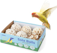 andwe Bird Toy Sola Ball Chew Shredding Toy - Style 2 (Pack of 6)
