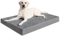 Orthopedic XL Dog Beds Large Sized with Washable Cover, 41x27 - 41.0"L x 27.0"W x 3.5"Th / Dark Gray