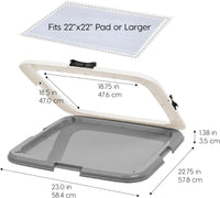 IRIS USA Secure Pee Pad Holder for Regular Sized Dogs - Dark Gray / 22" x 22" - image 2