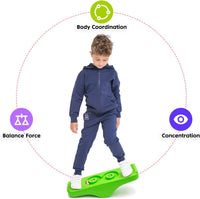 Joonly blue kids balance board rocking seesaw with 5 wooden balls - view 13