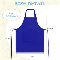 IAGBIBUI 12 pack of black kids aprons with two front pockets - view 26
