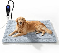 Large Dog Heating Pad 34×21in Obtained MET&UL Dual Certification-Gray – Essentials for Dogs - Grayish blue / 47x30 in
