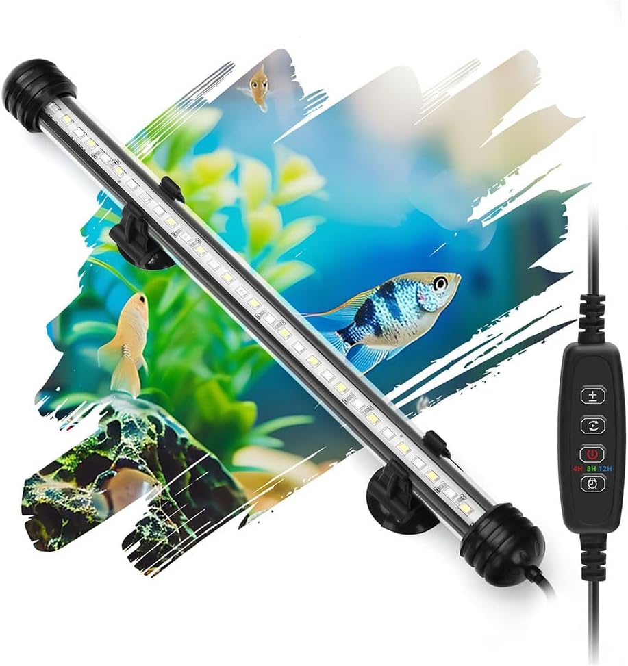 LED Submersible Aquarium Light 4W Underwater Fish Tank Light - NVL-02 (11in 6w)