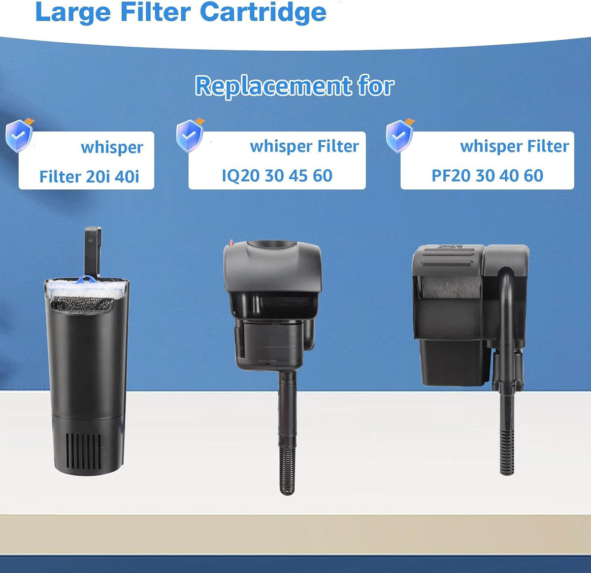 xbbwmrs 12-Pack Large Aquarium Filter Cartridges Compatible - L-9 Count - image 3