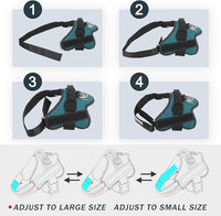 Bolux Dog Harness, No-Pull Reflective Dog Vest, Breathable Adjustable Pet Harness with Handle for Outdoor Walking - No More Pulling, Tugging or Choking (Turquoise, M)