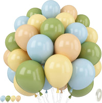 Blue Silver Balloon 12Inch Dark Metallic Blue Silver Confetti Latex - Green Blue Yellow