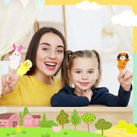10Pcs Finger Puppets Set - Soft Plush Animals Finger Puppet Toys for Kids, Mini Plush Figures Toy - image 3