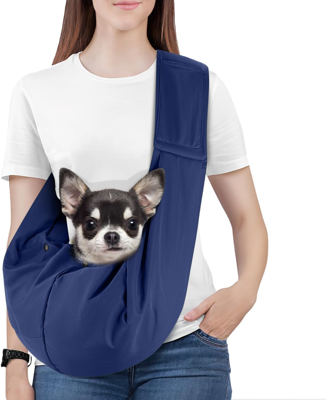 Pawaboo Small Dog Sling Carrier – Essentials for Dogs - Indigo