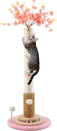 40'' Tall Sisal Cat Scratching Post - pink-45inch