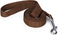Strong Durable Nylon 10ft Long Dog Training Leash, Traction Rope - Brown / 6 Feet