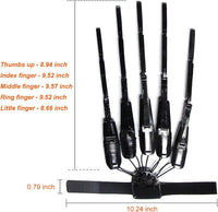 Thafikzi black articulated skull finger gloves, left and right hand pair - view 8