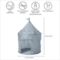 3 Sprouts Kids Play Tent for Ages 3 to 10 - Solid Blue - image 3