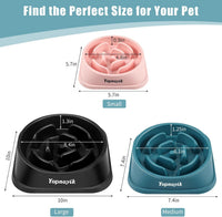 2 Pack Slow Feeder Dog Bowls for Medium Dogs & Cats – Essentials for Dogs - Small / Black and Navy Blue - image 2