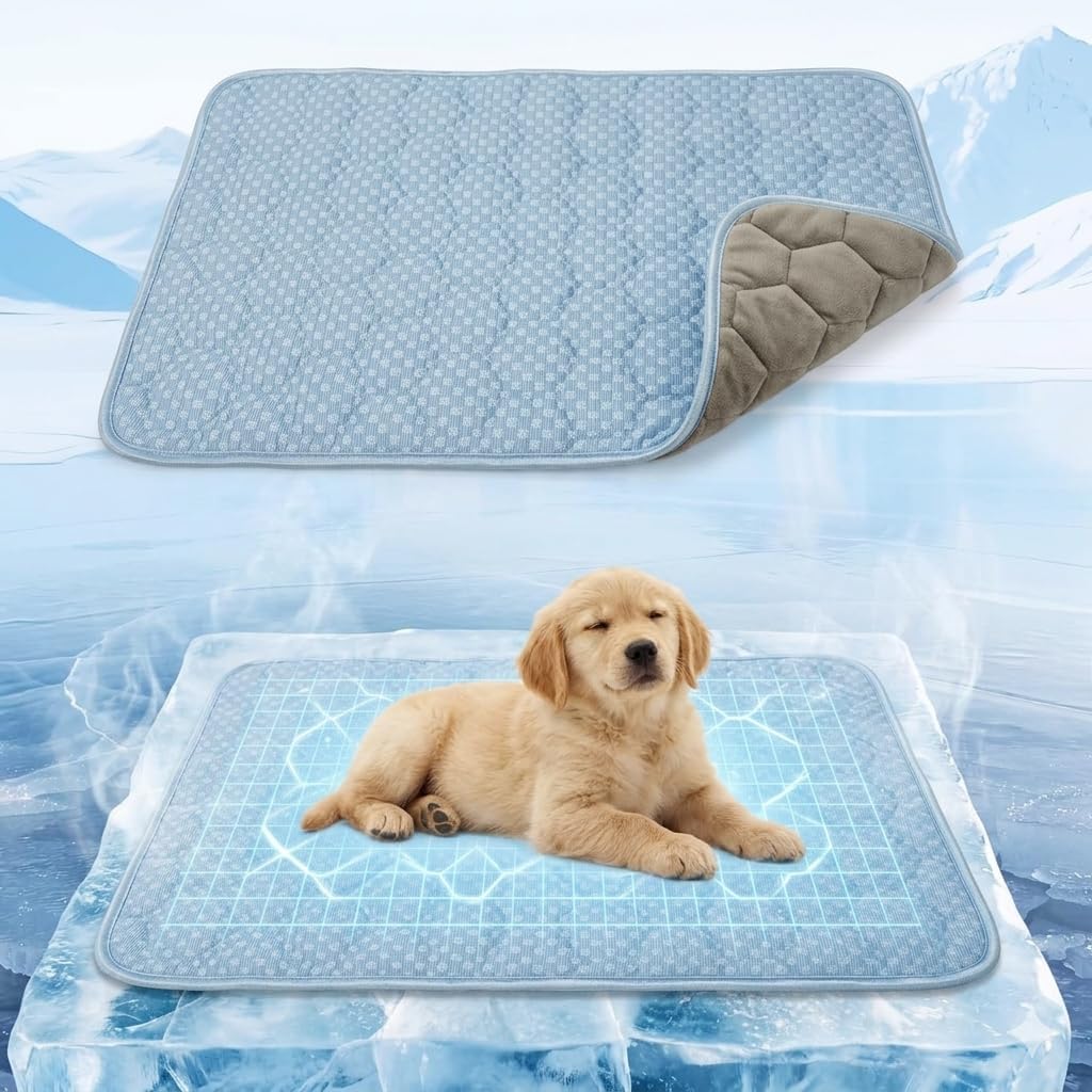 Dog Cooling Mat Q-MAX>0.5 Self-Cooling Mat for Dogs Crate Pad for Dogr - 28.0"L X 20.0"W