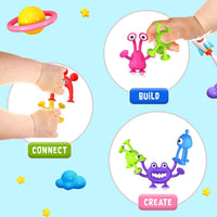 Bath Toys Kids Suction Toy: No Hole Bath Toy for Boys Girls – Fun for Kids & Family - Alien / 6 PCS - image 4