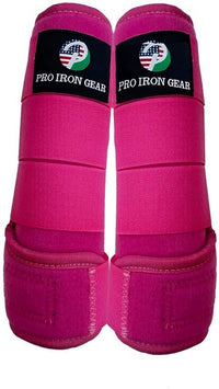 Horse Medicine Brushing Boots Leg Wraps Protection Gear Set of 2 and Set of 4 in 14 Colors