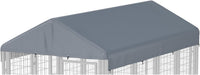 5x10 FT Dog Kennel Cover 900D Waterproof UV Outdoor Roof Replacement - Gray / 8'L x 4'W