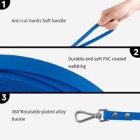 Dog Training Long Leash Waterproof Long Line Heavy Duty Outdoor - 50FT / Blue - image 3