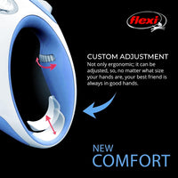 FLEXI Comfort Tape Retractable Dog Leash - Small - 16 Feet / Blue - image 3