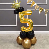 TONIFUL 40 Inch Red Number 3 Balloons Large Foil 3rd Birthday - Gold / Number 1 - image 4