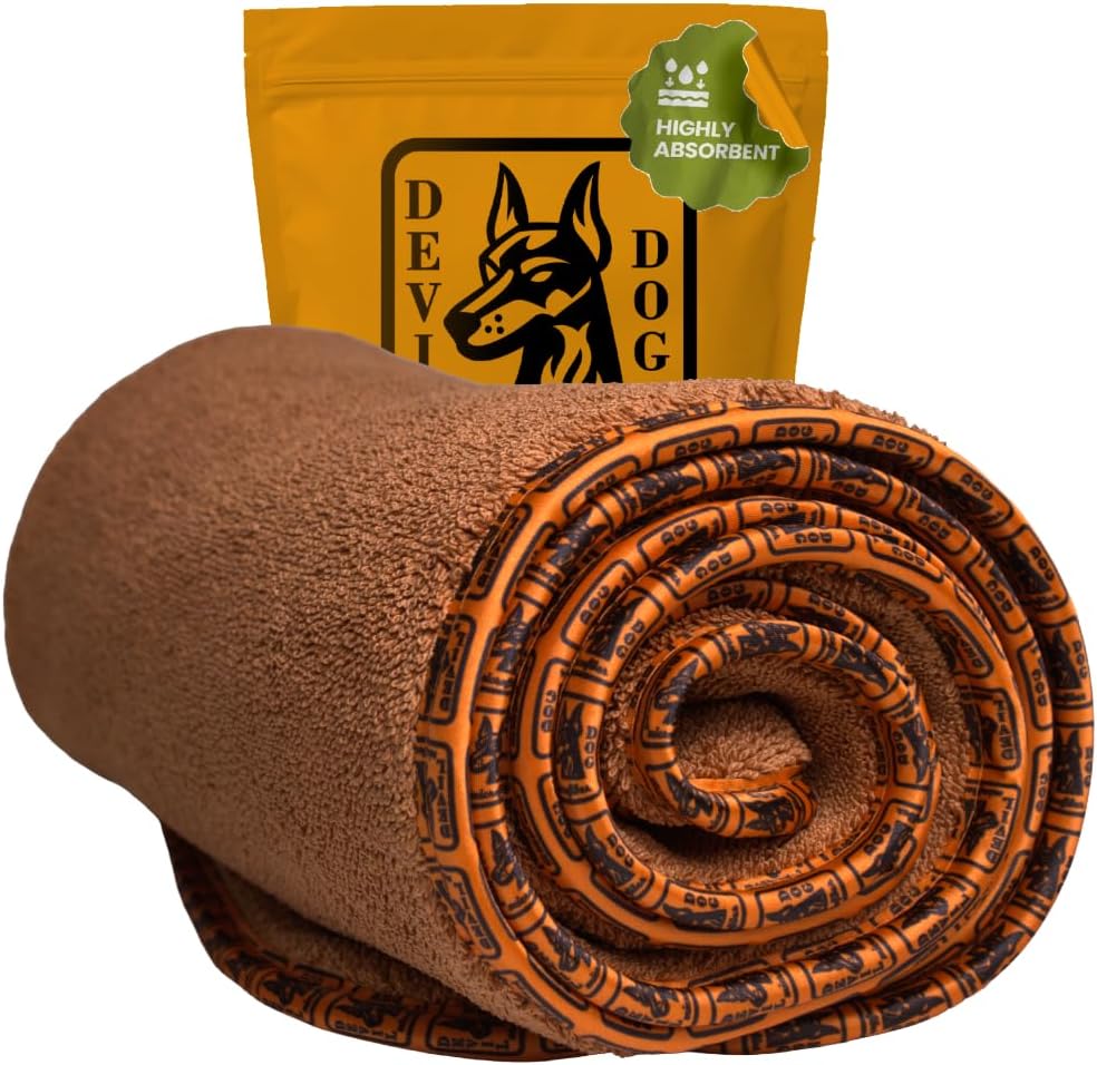 Dog Drying Towel for Dogs - Orange / Large