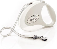 FLEXI Giant Tape Retractable Dog Leash - White/Grey / 16 ft (Medium)