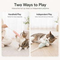 Rabbit Fur Cat Toys, Soft Teaser Sticks for Play & Exercise - image 3
