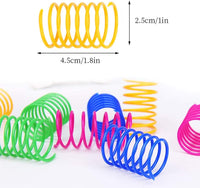 Cat Spring Toy, Cat Kittens Toys Plastic Coil Spiral Springs for Swatting, Biting, Hunting - image 2