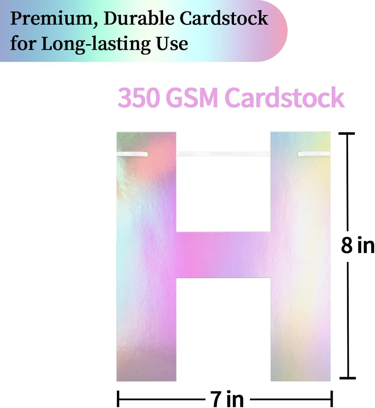 Pre-Strung Happy Birthday Banner - Iridescent - image 3