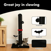MECOOL 34” Tall Cat Scratching Post Premium Basics Kitten Scratcher - 22 inches for kitten / Black - image 2