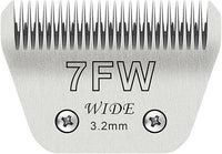 Wide Blades for Dog Grooming Blades Compatible with Andis Dog Clippers,7FW Dog Clipper Blades Compatible with Oster A5,Wahl km10 Dog Clippers for Horse Dog Cat Animals,Stainless-Steel Blade Sharp