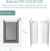 Baboni Pet Door for Wall, 3-Flap - 2-Flap(Metal Frame,Aluminum Lock) / Small - image 3