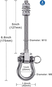 BeneLabel heavy duty stainless steel swing hangers with bearings, set of 2 - view 19