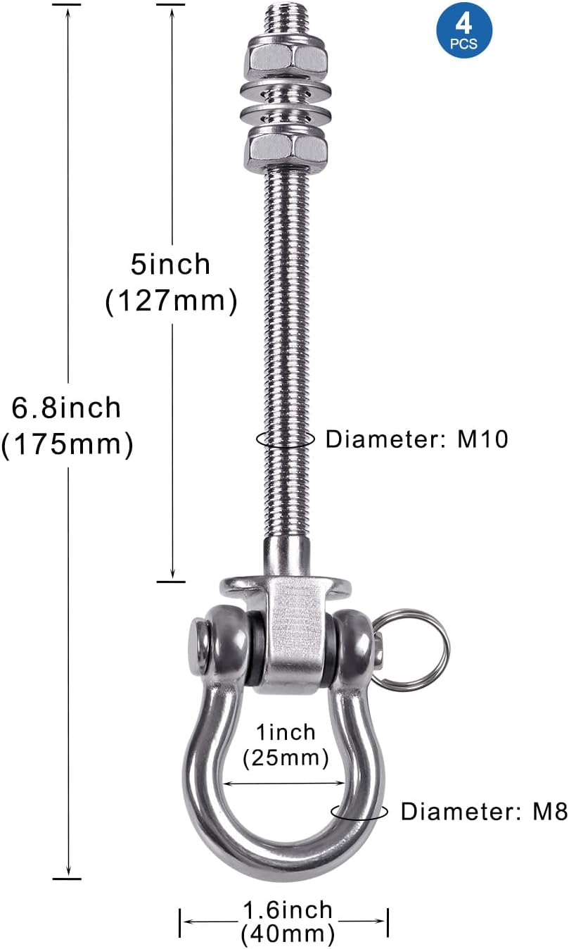 BeneLabel heavy duty stainless steel swing hangers with bearings, set of 2 - view 19
