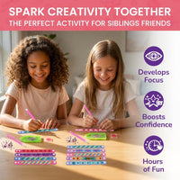 Little Jupiter diamond art bracelet kit with 6 EVA foam snap bracelets, resin gems and pen tools - view 4