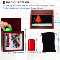 Black Dog Urn for Ashes 4 Customizable Displays Ink Paw Print Kit – Essentials for Dogs - Brown - image 3