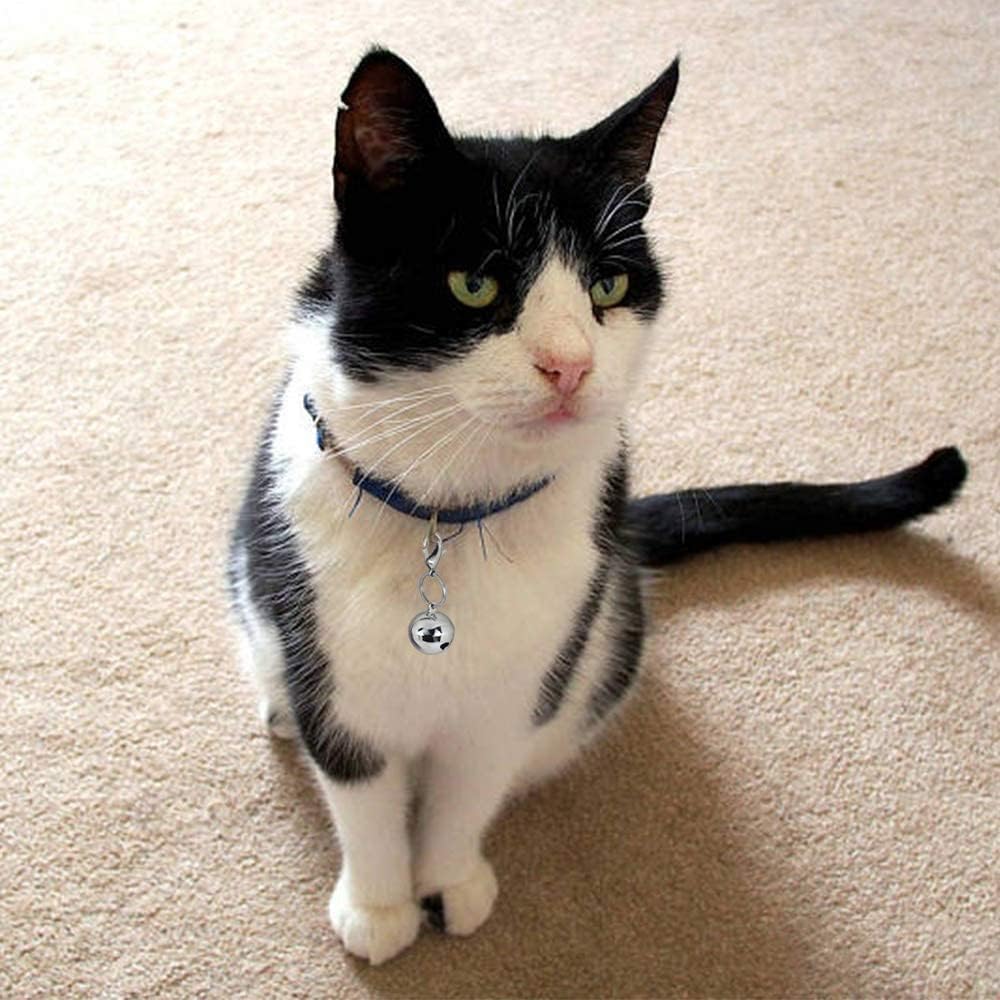 4 Sets Cat Bell for Dog Collar Charm Training Pet Pendant Accessories - Small / Silver+Pink - image 2