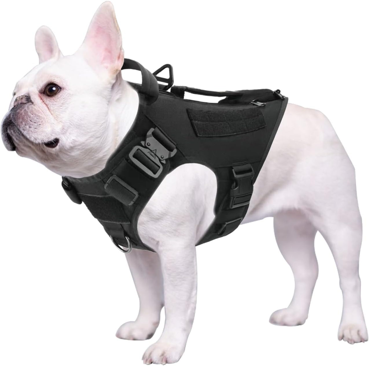 Tactical Dog Backpack Harness for Large Breed Original Design Metal - M / Black (vest only) - image 4