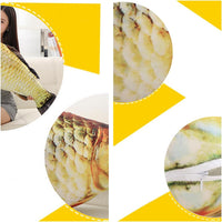 OPHRBU 24 inch fish plush pillow shaped like a realistic carp with soft short plush fabric - view 4