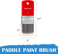 Falling in Art large 8 inch flat paddle paint brush with stainless steel ferrule - view 32