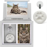 Large Dog Urn for Ashes, Pet Memorial Keepsake Photo Box - White