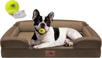 Waterproof Orthopedic Dog Bed for Extra Large Sized Dogs – Essentials for Dogs - 30 x 20 x 3 in / Dark Brown