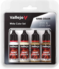 Vallejo, Game Color, 4 Bottles x 0.6 fl.oz. - White Color Set