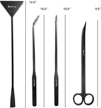 Aquarium Tweezers, Capetsma Stainless Steel Aquarium Plant Tools Long Aquascaping Tools Scissors Spatula Aquatic Plants Tool Set for Freshwater and Saltwater