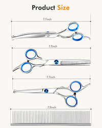 6-in-1 Dog Grooming Scissors - Blue 5 in 1 - image 2